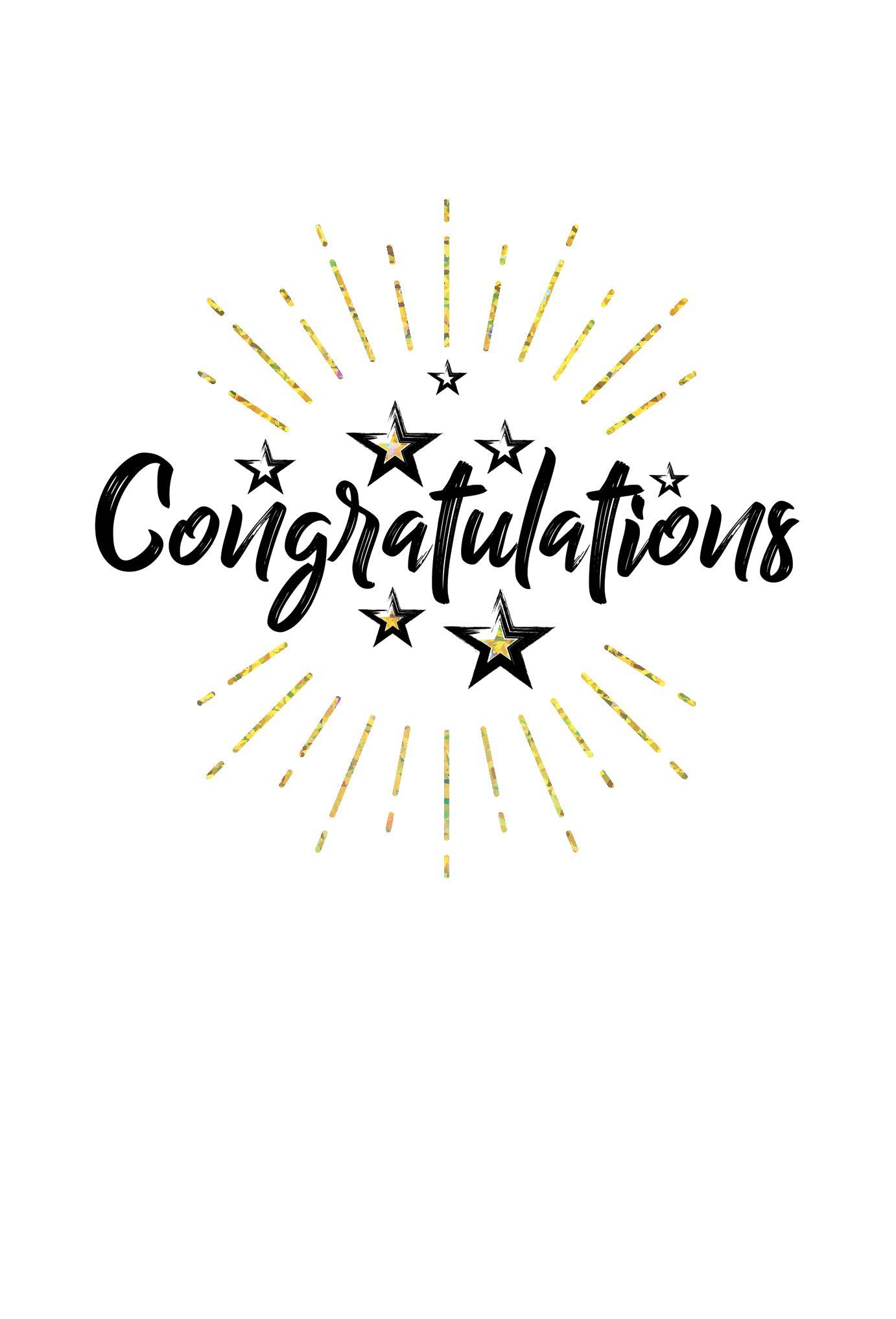 Pictura Starburst Congratulations Graduation Card with colorful design and embossed lettering for celebrating graduates.